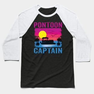 Vintage Style Pontoon Captain Shirt Funny Pontoon Boat Lover Baseball T-Shirt